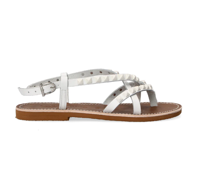 SANDALO IN PELLE BIANCO