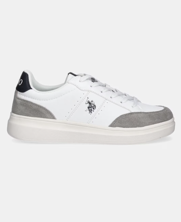 SNEAKERS IN PELLE WHITE BLU