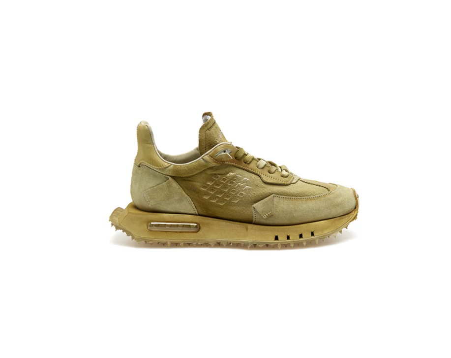 SNEAKERS IN TESSUTO E PELLE