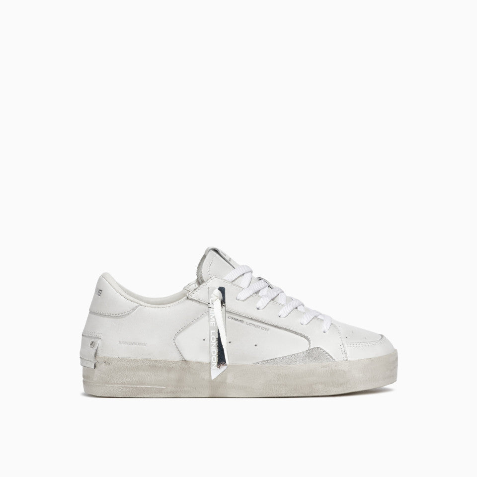 SNEAKERS IN PELLE BIANCO