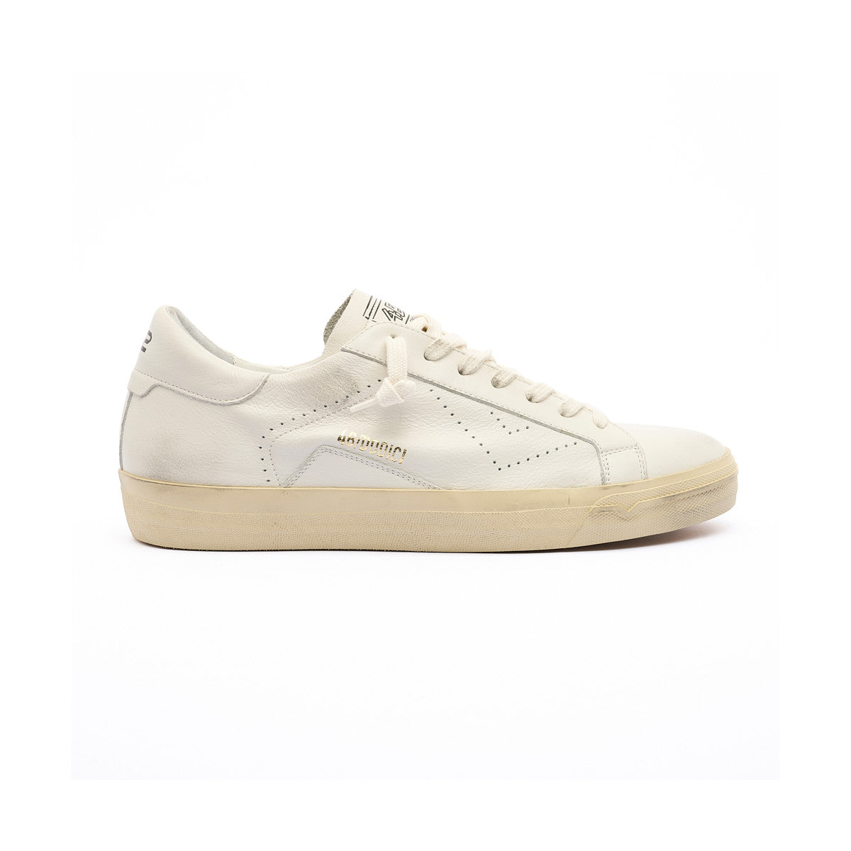 SNEAKERS IN PELLE BIANCO