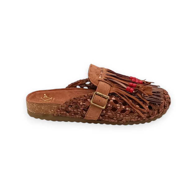 SABOT IN PELLE E SUEDE INTRECCIATA