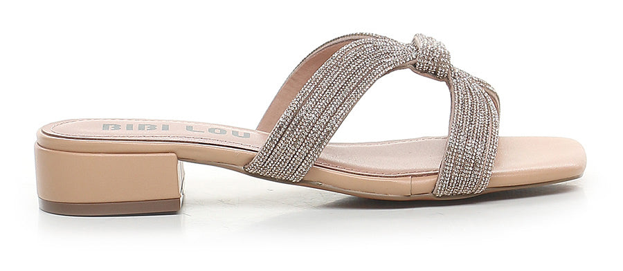 CIABATTA CON STRASS NUDE