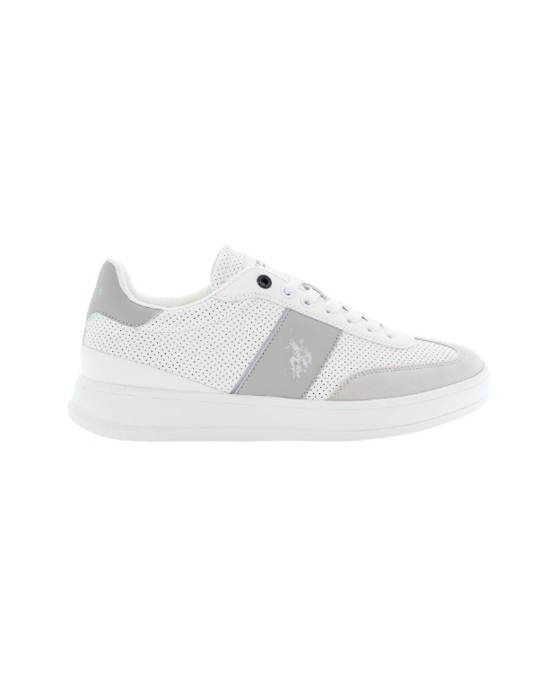 SNEAKERS IN PELLE WHITE GREY