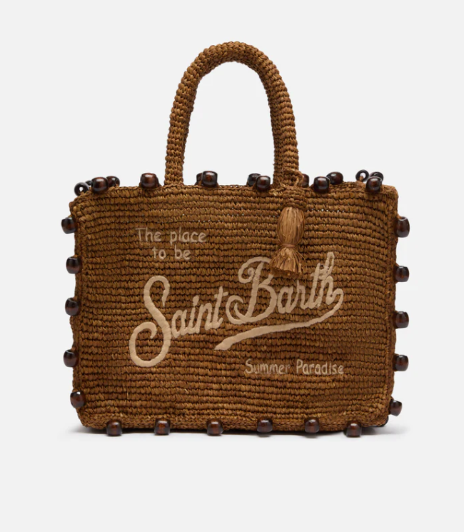 BORSA IN RAFFIA MARRONE
