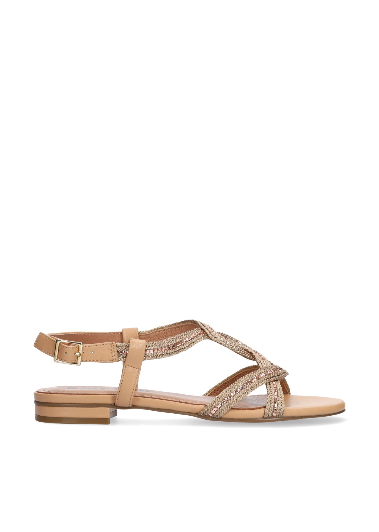 SANDALO CON STRASS NUDE