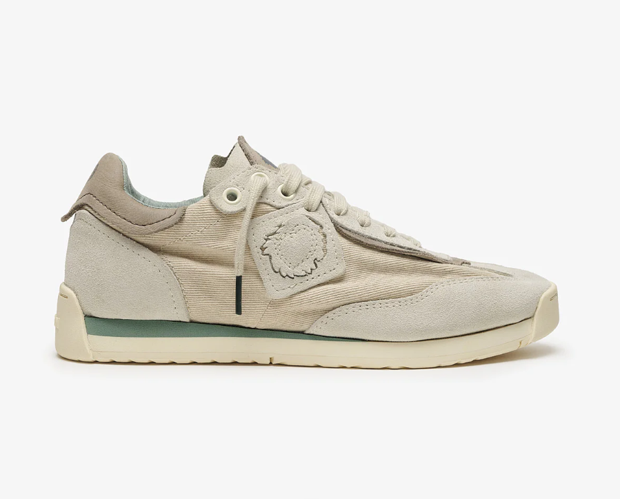 SNEAKERS IN TESSUTO E PELLE CHANTILLY CREAM