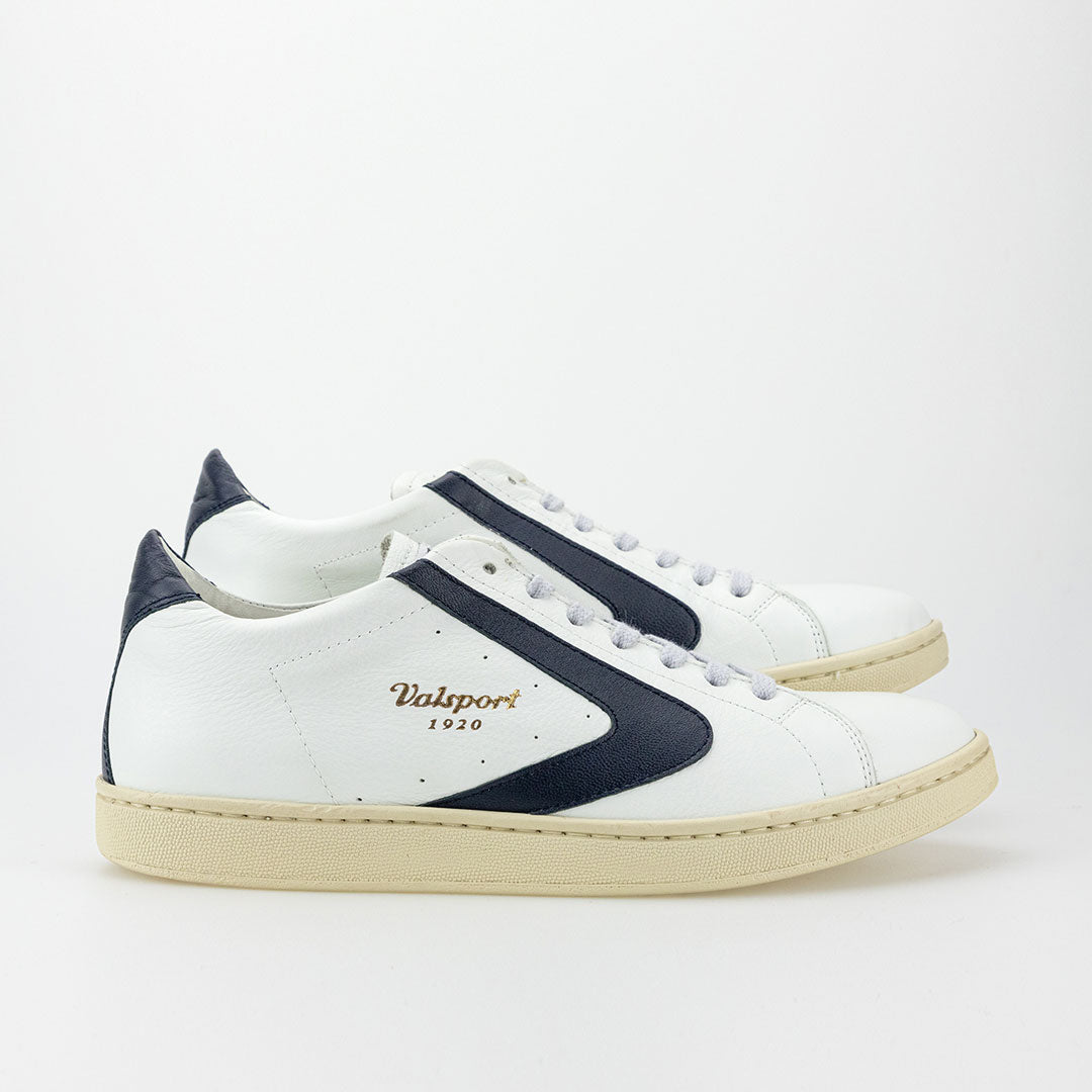 SNEAKERS IN PELLE BIANCO BLU