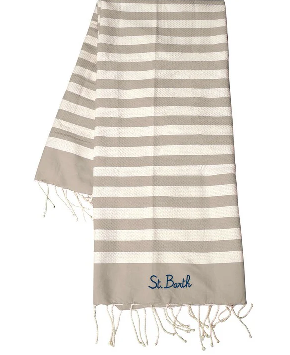 TELO MARE RIGHE BEIGE