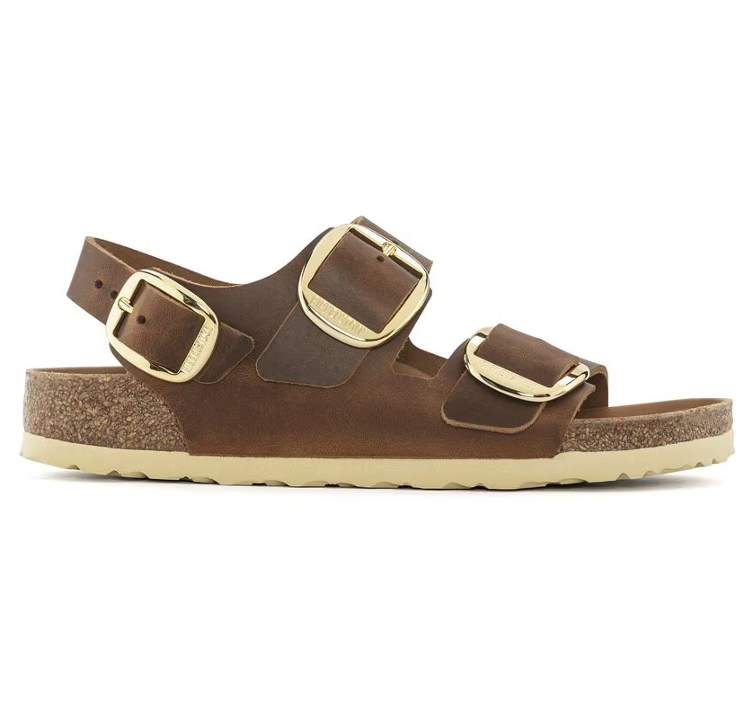 SANDALO DUE FASCE COGNAC