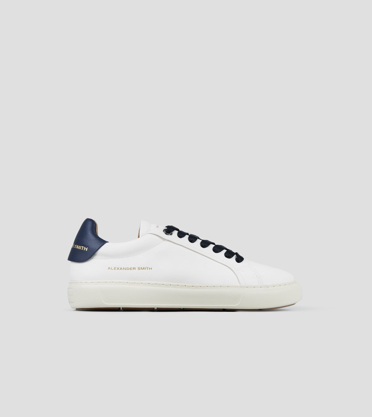 SNEAKERS IN PELLE WHITE BLUE
