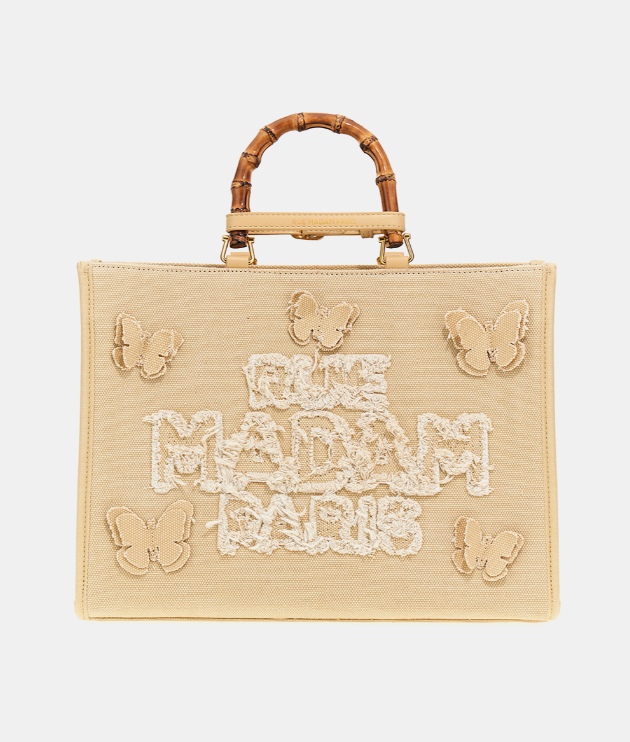 BORSA TESSUTO  CREMA