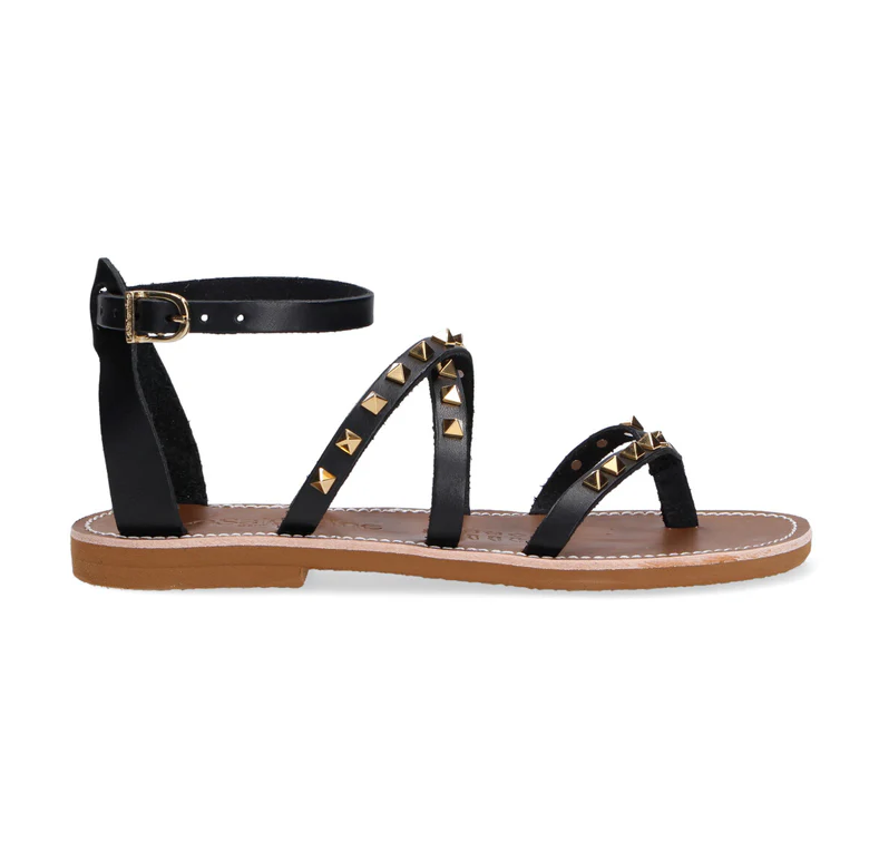 SANDALO IN PELLE NERO