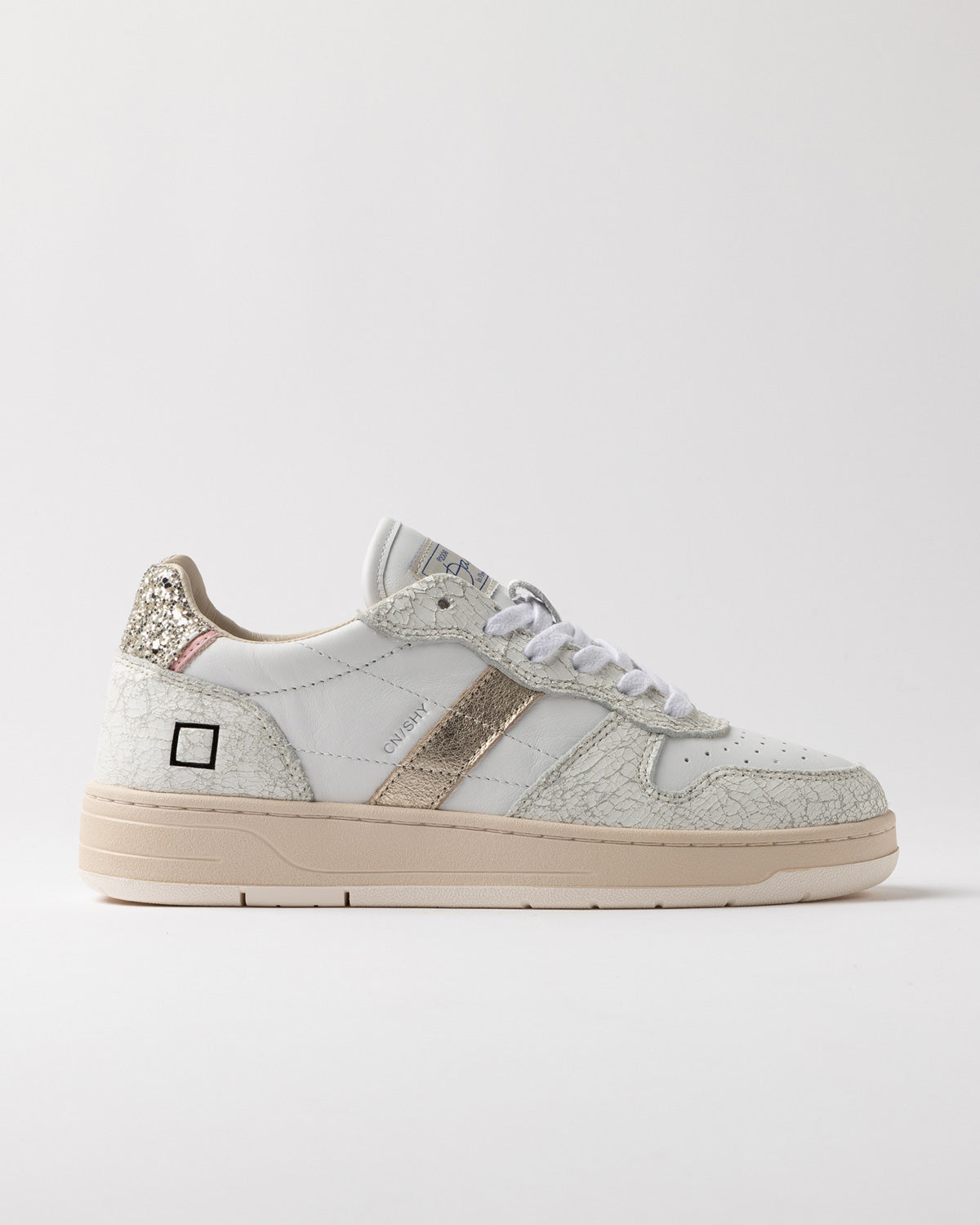 SNEAKERS IN PELLE WHITE GL.PLATINUM