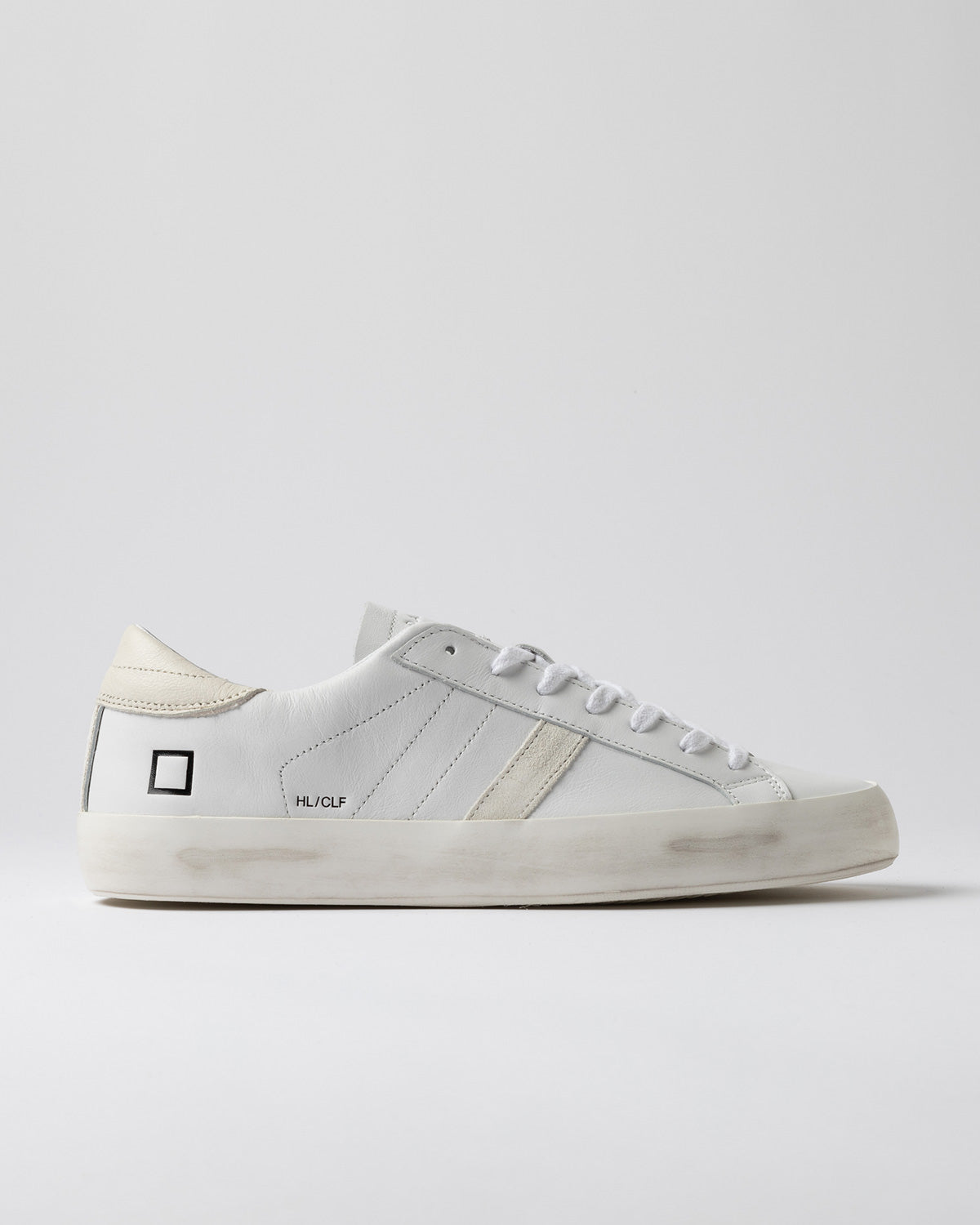 SNEAKERS IN PELLE WHITE MILK