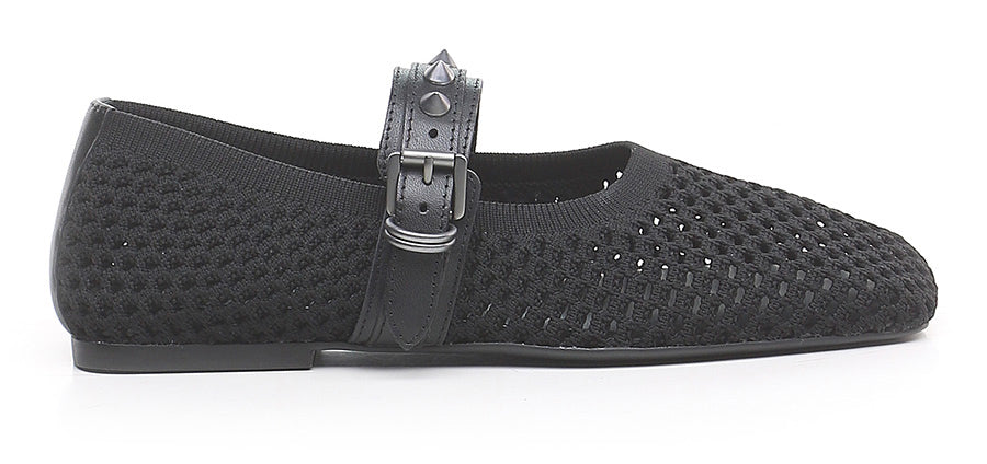 BALLERINA IN TESSUTO FORATO BLACK