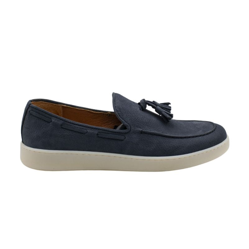 MOCASSINO IN PELLE BLU