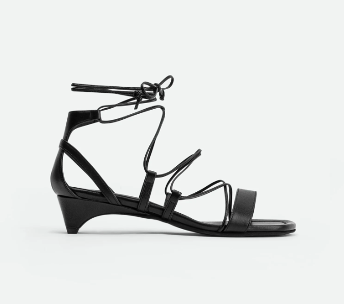 SANDALO IN PELLE NERA