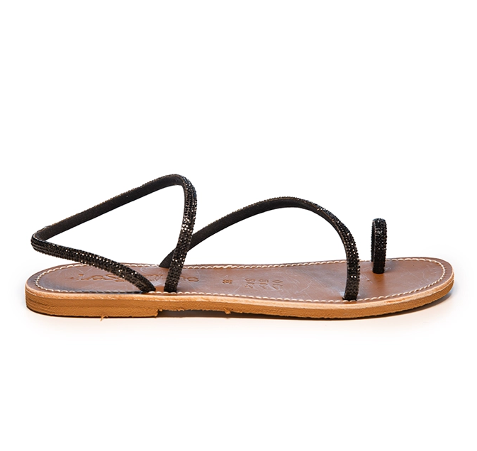 SANDALO STRASS NERO