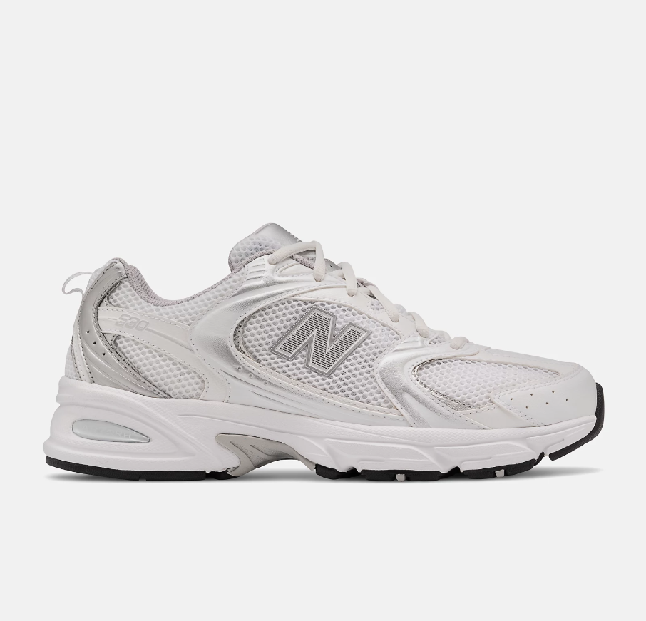 SNEAKERS IN TESSUTO E PELLE WHITE SILVER