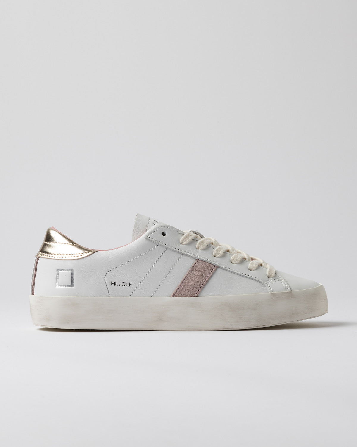 SNEAKERS IN PELLE WHITE PLATINUM