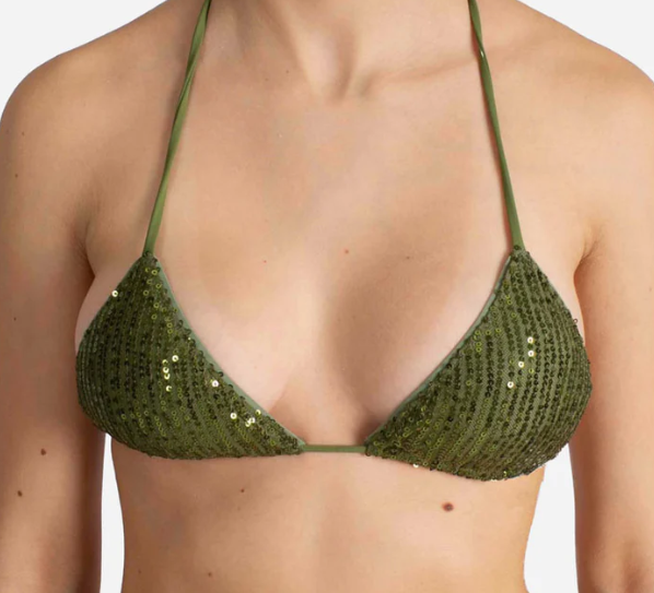 TOP PAILLETTES VERDE