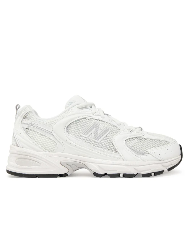 SNEAKERS IN TESSUTO E PELLE WHITE
