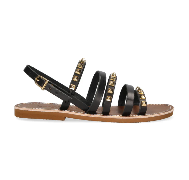 SANDALO IN PELLE NERA