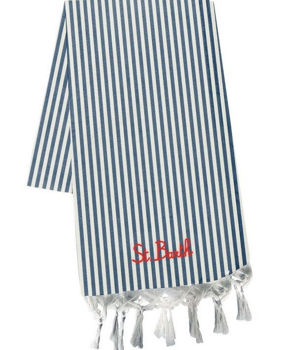 TELO MARE RIGHE BLU