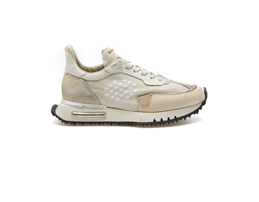 SNEAKERS IN TESSUTO E PELLE