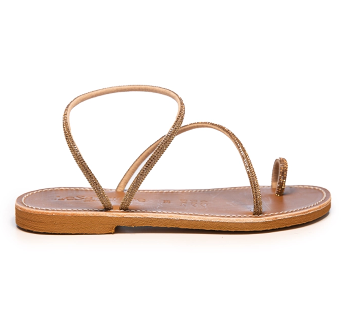 SANDALO STRASS ORO