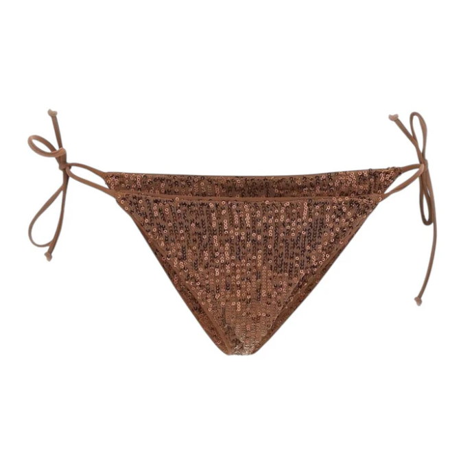 SLIP PAILLETTES MARRONE