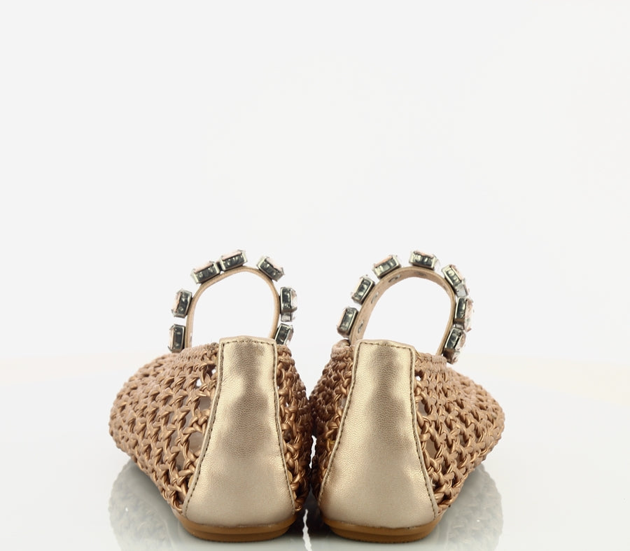 BALLERINA IN PELLE INTRECCIATA - CALZATURE - Due Piedi