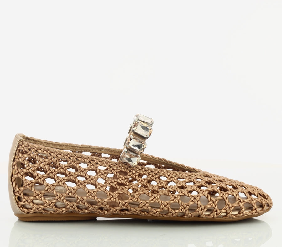 BALLERINA IN PELLE INTRECCIATA - CALZATURE - Due Piedi