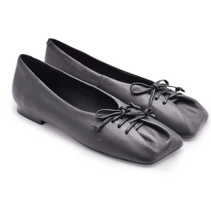 BALLERINA IN PELLE LACCIO - CALZATURE - Due Piedi