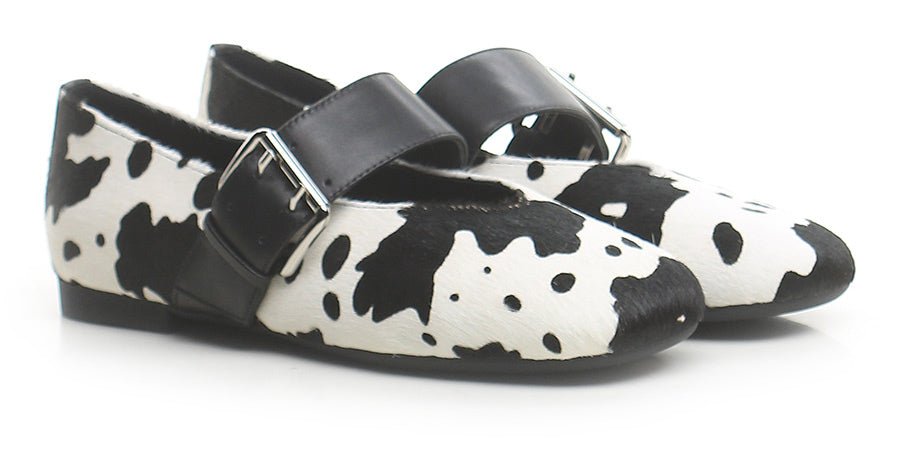 BALLERINA IN PELLE MUCCA - CALZATURE - Due Piedi