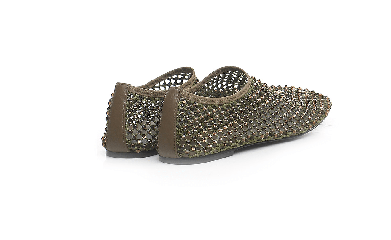 BALLERINA IN RETE CON STRASS - CALZATURE - Due Piedi