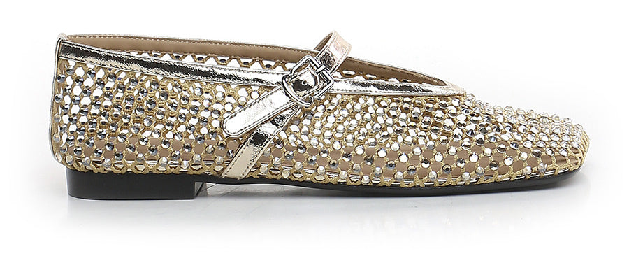 BALLERINA IN RETE E STRASS - CALZATURE - Due Piedi