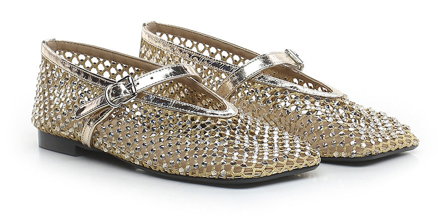 BALLERINA IN RETE E STRASS - CALZATURE - Due Piedi