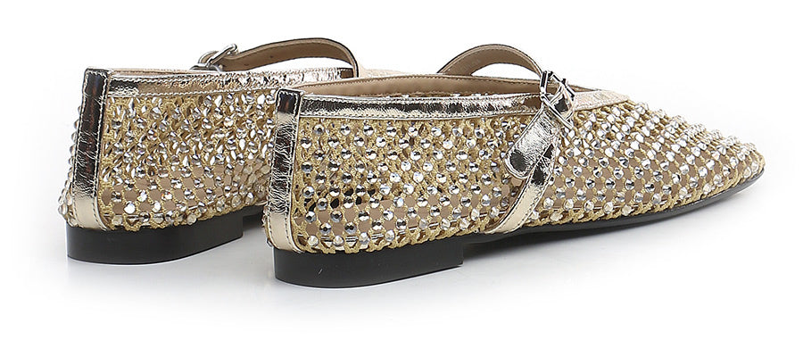 BALLERINA IN RETE E STRASS - CALZATURE - Due Piedi
