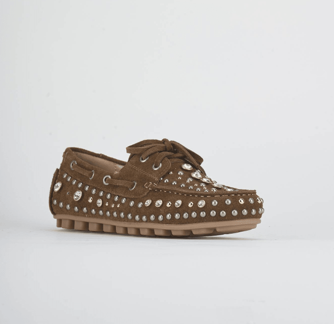 BARCA IN SUEDE E BORCHIE - CALZATURE - Due Piedi