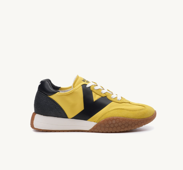 SNEAKERS IN TESSUTO E PELLE YELLOW BLACK