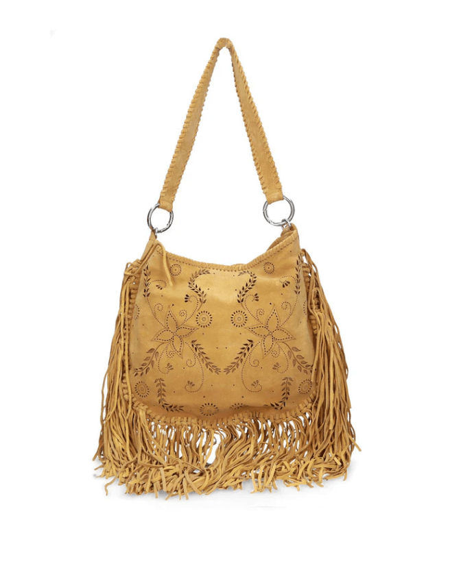 BORSA IN CAMOSCIO CON FRANGE - ACCESSORI - Due Piedi
