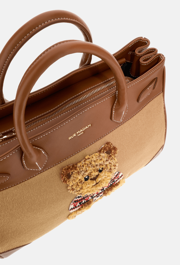 BORSA IN PELLE E TESSUTO A MANO - ACCESSORI - Due Piedi