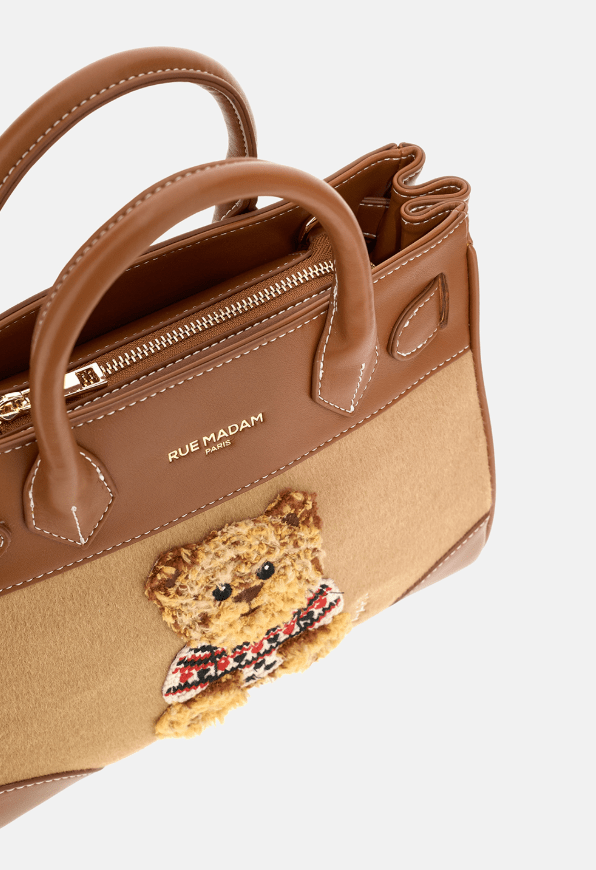 BORSA IN PELLE E TESSUTO A MANO - ACCESSORI - Due Piedi