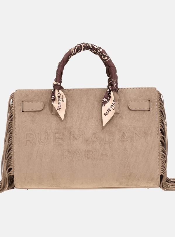 BORSA IN SUEDE A MANO CON FRANGE - ACCESSORI - Due Piedi