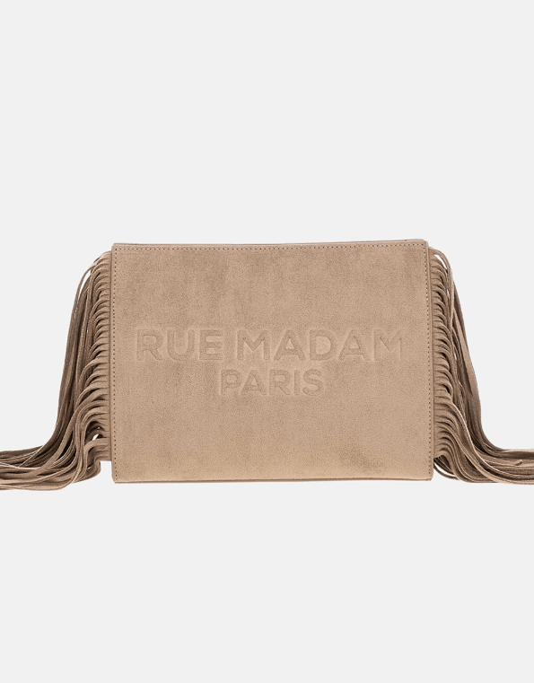 BORSA IN SUEDE A MANO CON FRANGE - ACCESSORI - Due Piedi