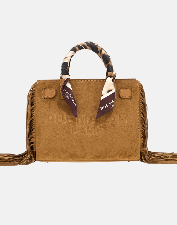 BORSA IN SUEDE A MANO CON FRANGE - ACCESSORI - Due Piedi
