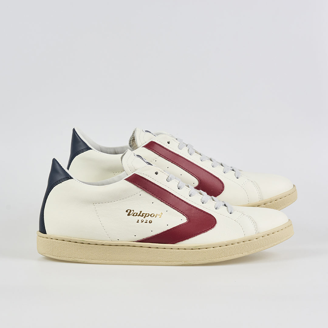 SNEAKERS IN PELLE BIANCO RUBINO BLU