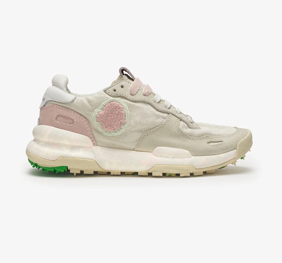 SNEAKERS IN TESSUTO E PELLE CHANTILLY CREAM